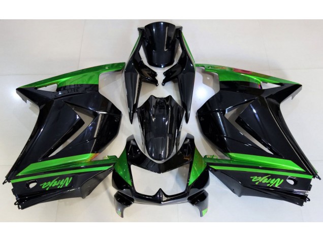 Negro Brillante & Verde 2008-2012 Kawasaki Ninja 250 Carenados Moto Negro Brillante & Verde 2008-2012 Kawasaki Ninja 250 Carenados Moto