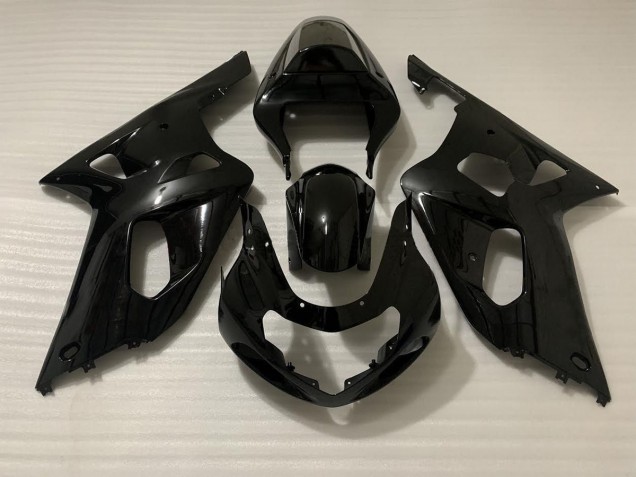 Negro Brillo 2001-2003 Suzuki GSXR 600-750 Carenados Moto Negro Brillo 2001-2003 Suzuki GSXR 600-750 Carenados Moto