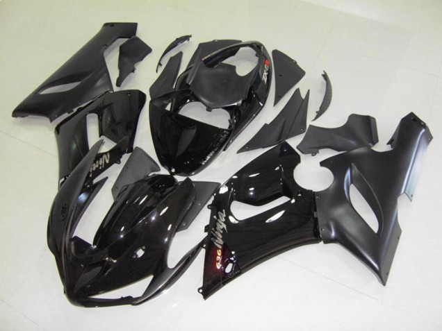 Negro Brillo 2005-2006 Kawasaki ZX6R Carenados Moto Negro Brillo 2005-2006 Kawasaki ZX6R Carenados Moto