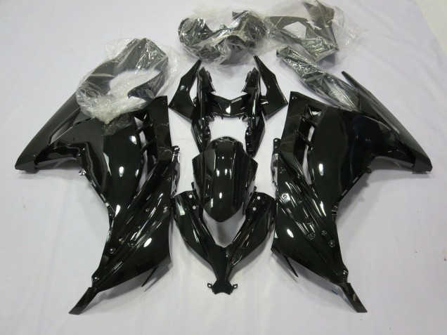 Negro Brillo 2013-2018 Kawasaki Ninja 300 Carenados Moto Negro Brillo 2013-2018 Kawasaki Ninja 300 Carenados Moto