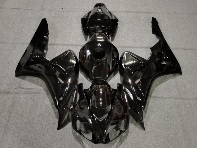 Negro Liso Brillante 2006-2007 Honda CBR1000RR Carenados Moto Negro Liso Brillante 2006-2007 Honda CBR1000RR Carenados Moto