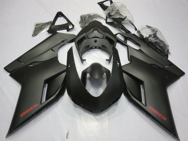 Negro Mate 2007-2014 Ducati 848 1098 1198 Carenados Moto Negro Mate 2007-2014 Ducati 848 1098 1198 Carenados Moto