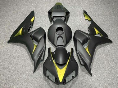 Negro Mate & Amarillo 2006-2007 Honda CBR1000RR Carenados Moto