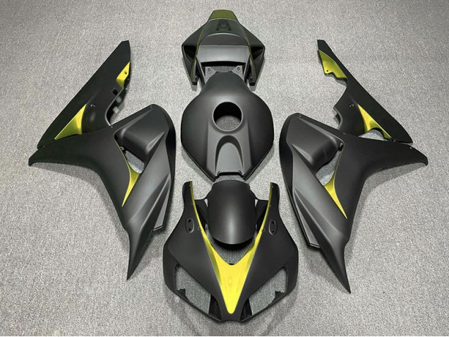 Negro Mate & Amarillo 2006-2007 Honda CBR1000RR Carenados Moto Negro Mate & Amarillo 2006-2007 Honda CBR1000RR Carenados Moto