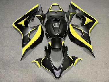 Negro Mate & Amarillo 2007-2008 Honda CBR600RR Carenados Moto