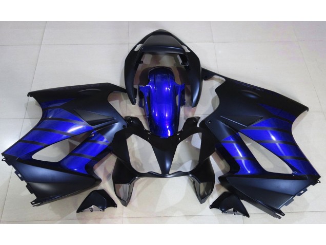 Negro Mate & Azul 2002-2012 Honda VFR800 Carenados Moto Negro Mate & Azul 2002-2012 Honda VFR800 Carenados Moto