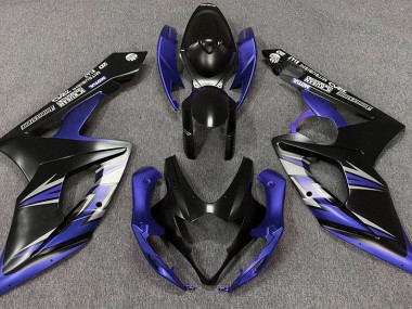 Negro Mate & Azul 2005-2006 Suzuki GSXR 1000 Carenados Moto