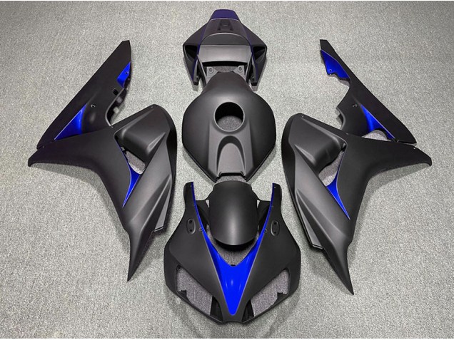 Negro Mate & Azul 2006-2007 Honda CBR1000RR Carenados Moto Negro Mate & Azul 2006-2007 Honda CBR1000RR Carenados Moto