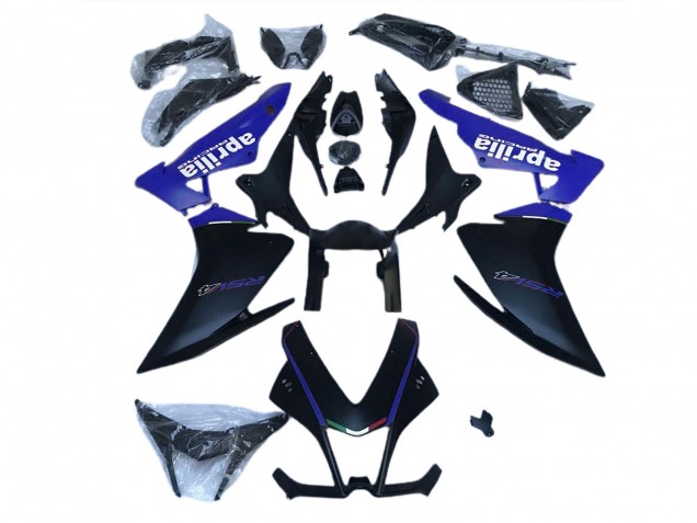 Negro Mate & Azul 2010-2015 Aprilia RSV4 1000 Carenados Moto Negro Mate & Azul 2010-2015 Aprilia RSV4 1000 Carenados Moto