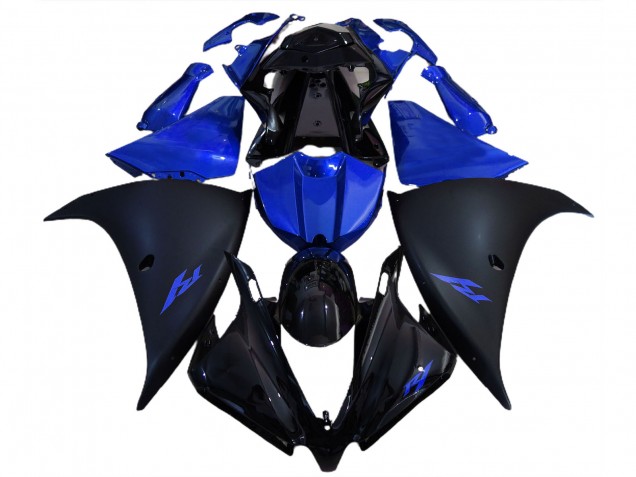 Negro Mate & Azul 2012-2014 Yamaha R1 Carenados Moto Negro Mate & Azul 2012-2014 Yamaha R1 Carenados Moto
