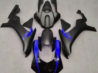 Negro Mate & Azul 2015-2019 Yamaha R1 Carenados Moto