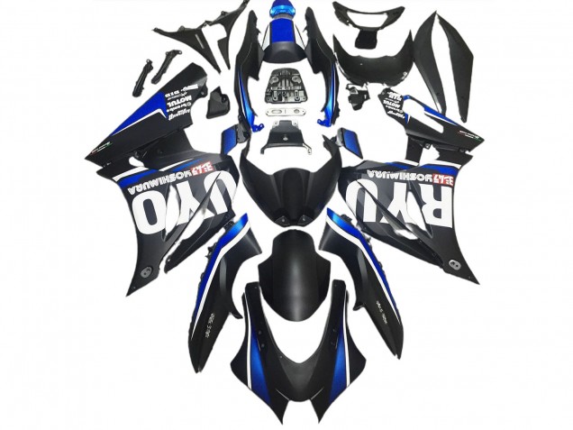 Negro Mate & Azul 2017-2023 Suzuki GSXR 1000 Carenados Moto Negro Mate & Azul 2017-2023 Suzuki GSXR 1000 Carenados Moto