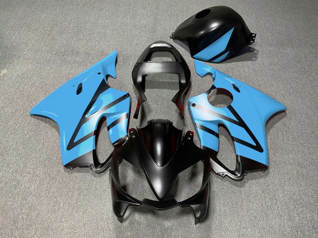 Negro Mate & Azul Claro 2001-2003 Honda CBR600 F4i Carenados Moto Negro Mate & Azul Claro 2001-2003 Honda CBR600 F4i Carenados Moto