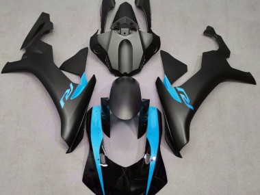 Negro Mate & Azul Claro 2015-2019 Yamaha R1 Carenados Moto