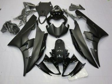 Negro Mate & Brillante 2006-2007 Yamaha R6 Carenados Moto