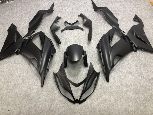 Negro Mate Liso 2013-2018 Kawasaki ZX6R Carenados Moto Negro Mate Liso 2013-2018 Kawasaki ZX6R Carenados Moto