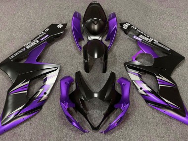 Negro Mate & Morado 2005-2006 Suzuki GSXR 1000 Carenados Moto