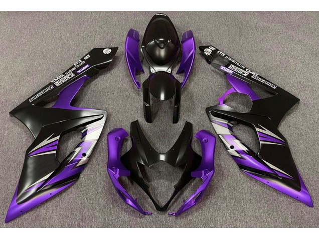 Negro Mate & Morado 2005-2006 Suzuki GSXR 1000 Carenados Moto