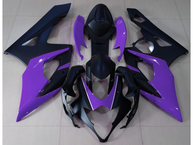 Negro Mate & Morado 2005-2006 Suzuki GSXR 1000 Carenados Moto