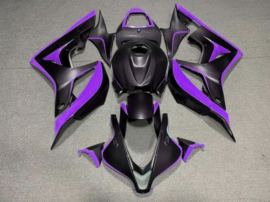 Negro Mate & Morado 2007-2008 Honda CBR600RR Carenados Moto