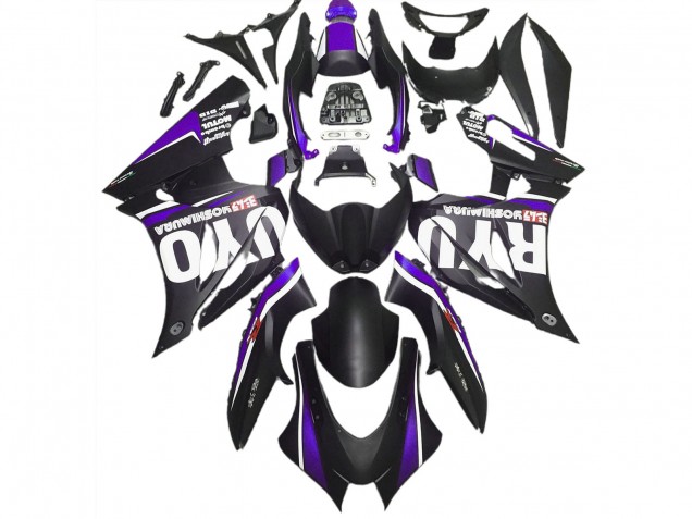 Negro Mate & Morado 2017-2023 Suzuki GSXR 1000 Carenados Moto Negro Mate & Morado 2017-2023 Suzuki GSXR 1000 Carenados Moto