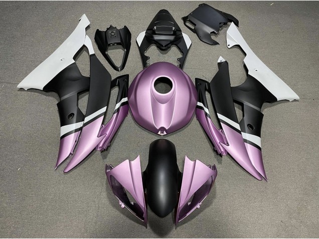 Negro Mate & Morado Claro 2008-2016 Yamaha R6 Carenados Moto Negro Mate & Morado Claro 2008-2016 Yamaha R6 Carenados Moto