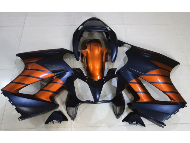 Negro Mate & Naranja 2002-2012 Honda VFR800 Carenados Moto Negro Mate & Naranja 2002-2012 Honda VFR800 Carenados Moto