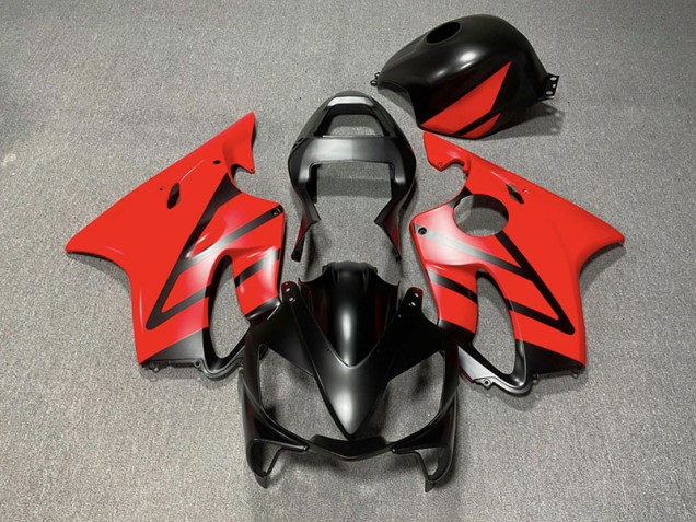 Negro Mate & Rojo 2001-2003 Honda CBR600 F4i Carenados Moto Negro Mate & Rojo 2001-2003 Honda CBR600 F4i Carenados Moto