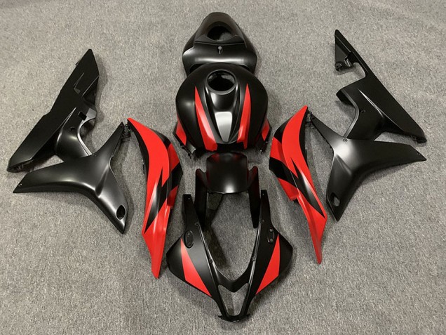 Negro Mate & Rojo 2007-2008 Honda CBR600RR Carenados Moto Negro Mate & Rojo 2007-2008 Honda CBR600RR Carenados Moto