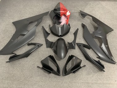 Negro Mate & Rojo 2008-2016 Yamaha R6 Carenados Moto