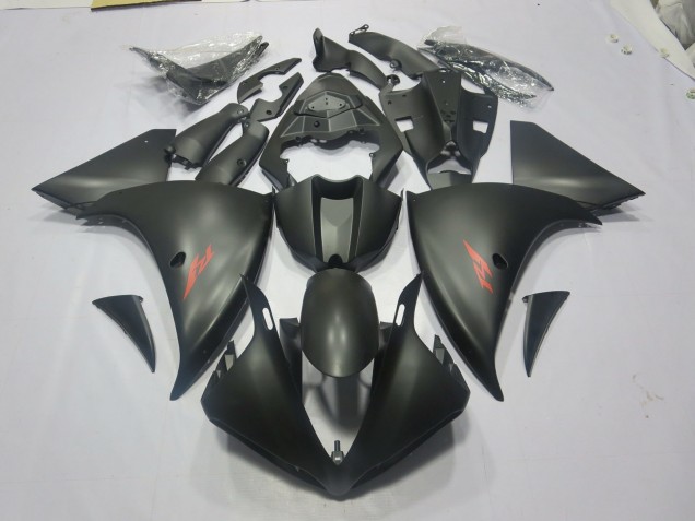 Negro Mate Rojo 2009-2011 Yamaha R1 Carenados Moto
