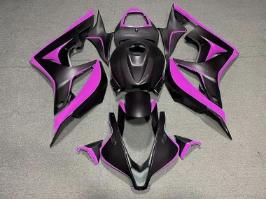 Negro Mate & Rosa 2007-2008 Honda CBR600RR Carenados Moto