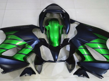 Negro Mate & Verde 2002-2012 Honda VFR800 Carenados Moto