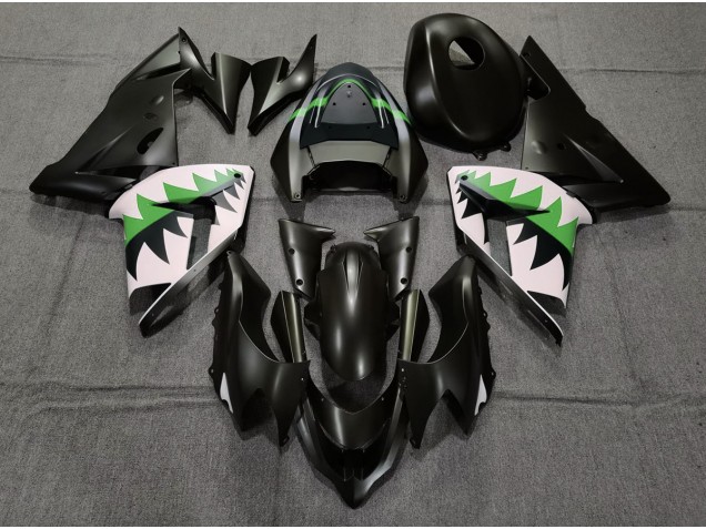 Negro Mate & Verde 2004-2005 Kawasaki ZX10R Carenados Moto Negro Mate & Verde 2004-2005 Kawasaki ZX10R Carenados Moto
