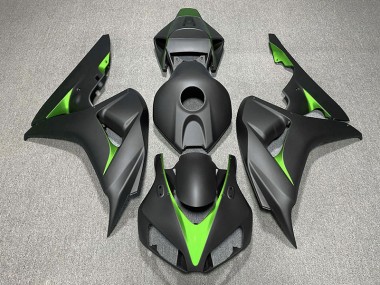 Negro Mate & Verde 2006-2007 Honda CBR1000RR Carenados Moto