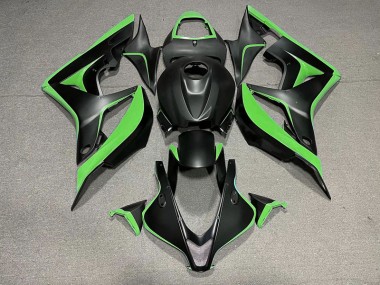 Negro Mate & Verde 2007-2008 Honda CBR600RR Carenados Moto