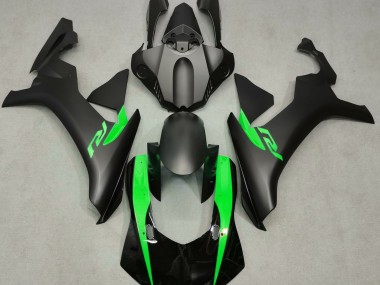Negro Mate & Verde 2015-2019 Yamaha R1 Carenados Moto