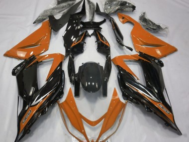 Negro & Naranja 2013-2018 Kawasaki ZX6R Carenados Moto