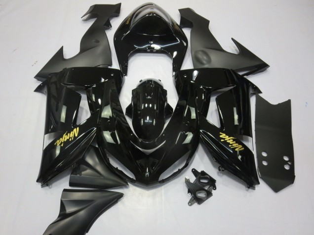 Negro & Oro 2006-2007 Kawasaki ZX10R Carenados Moto Negro & Oro 2006-2007 Kawasaki ZX10R Carenados Moto