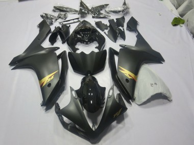 Negro & Oro 2007-2008 Yamaha R1 Carenados Moto