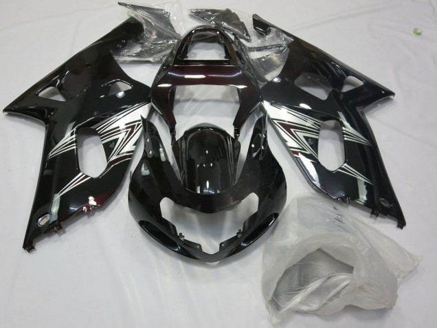 Negro Plata 2001-2003 Suzuki GSXR 600-750 Carenados Moto Negro Plata 2001-2003 Suzuki GSXR 600-750 Carenados Moto