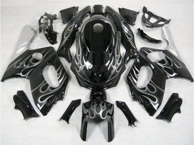 Negro & Plateado Llama 1998-2007 Yamaha YZF600 Carenados Moto Negro & Plateado Llama 1998-2007 Yamaha YZF600 Carenados Moto