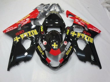 Negro Rizla 2004-2005 Suzuki GSXR 600-750 Carenados Moto