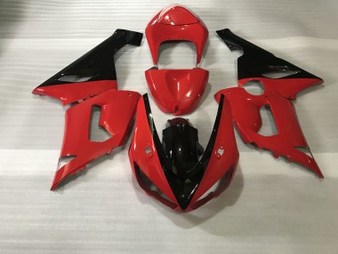 Negro Rojo 2005-2006 Kawasaki ZX6R Carenados Moto