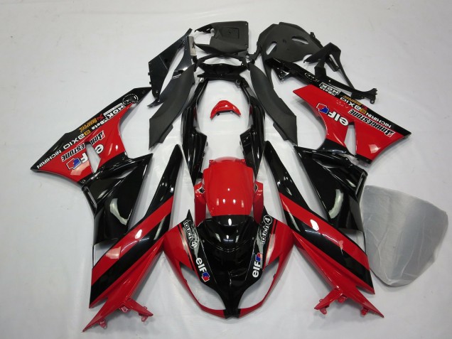 Negro Rojo 2009-2012 Kawasaki ZX6R Carenados Moto Negro Rojo 2009-2012 Kawasaki ZX6R Carenados Moto