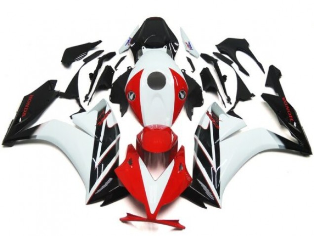 Negro & Rojo / Blanco Brillo 2012-2016 Honda CBR1000RR Carenados Moto Negro & Rojo / Blanco Brillo 2012-2016 Honda CBR1000RR Carenados Moto
