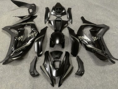 Negro Satinado & Gris 2016-2019 Kawasaki ZX10R Carenados Moto