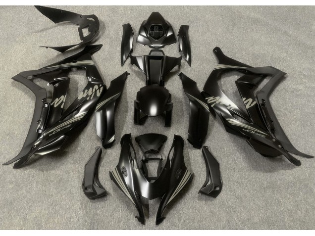 Negro Satinado & Gris 2016-2019 Kawasaki ZX10R Carenados Moto Negro Satinado & Gris 2016-2019 Kawasaki ZX10R Carenados Moto