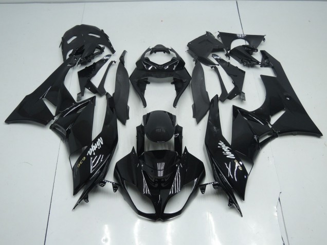 Negro Total Brillante 2009-2012 Kawasaki ZX6R Carenados Moto