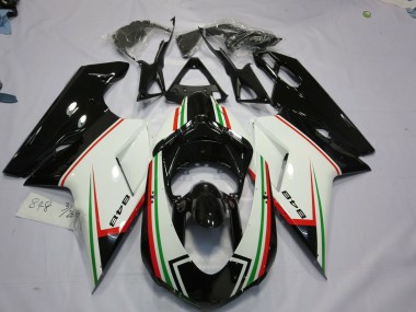 Negro Tricolor 2007-2014 Ducati 848 1098 1198 Carenados Moto